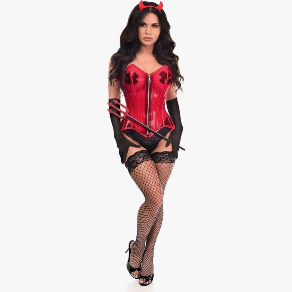 Daisy Corsets Sexy Red Corset Costume 4 Pcs | Adult 5X